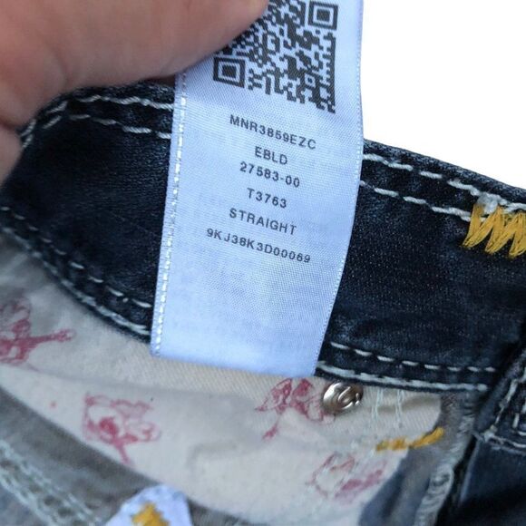 Rare True Religion Jeans Size 34 STRAIGHT YELLOW STITCH Blue - Picture 8 of 13